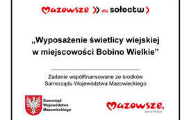 Wz&oacute;r tablicy informacyjnej Mazowsze dla sołectw Bobino Wielkie