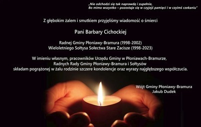 Zdjęcie do Nie żyje Pani Barabra Cichocka - Sołtys sołectwa Stare Zacisze