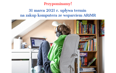 Zdjęcie do 31 marca 2021 r. upływa termin na zakup komputera ze wsparciem ARiMR 