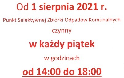 Zdjęcie do Zmiana godzin otwarcia PSZOK