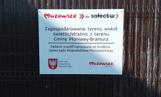 „Zagospodarowanie terenu wokół świetlic/strażnic z terenu Gminy Płoniawy-Bramura“